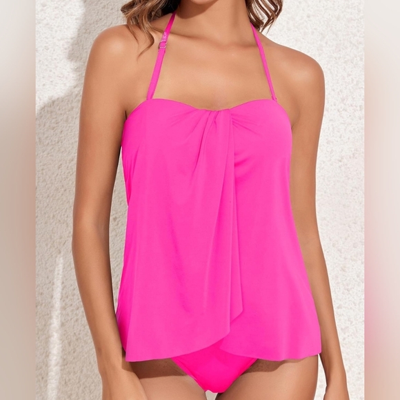 Tempt Me Other - Tempt Me Two Piece Tankini Halter Bandeau Women's Size Medium NWT